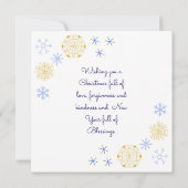 Serene blokhut in een winterbos kaart (Achterkant)