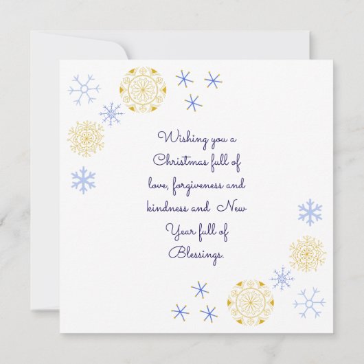 Serene blokhut in een winterbos kaart (Achterkant)