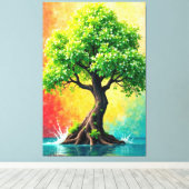 Serene Bloom Canvas Afdruk (Insitu (Houten vloer))
