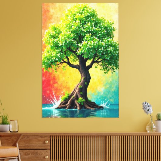 Serene Bloom Canvas Afdruk (Insitu (Woonkamer))