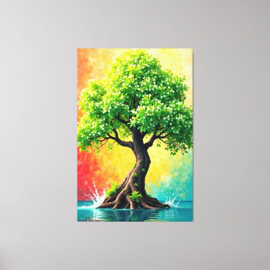 Serene Bloom Canvas Afdruk (Voorkant)