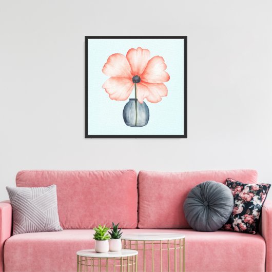 Serene Bloom Canvas Print (Insitu (Woonkamer))
