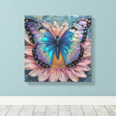 Serene Bloom Immersed in Rich Color Canvas Afdruk (Insitu (Houten vloer))