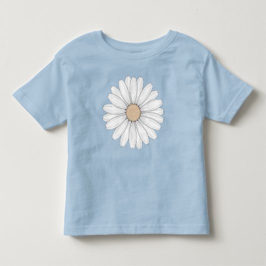 Serene Bloom - Madeliefje Bloem Delicate Illustrat Kinder Shirts (Voorkant)