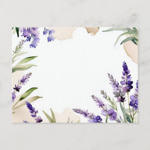 Serene Blooms Waterverf Lavendel Briefkaart