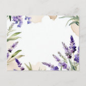 Serene Blooms Waterverf Lavendel Briefkaart (Voorkant)