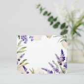 Serene Blooms Waterverf Lavendel Briefkaart (Staand voorkant)