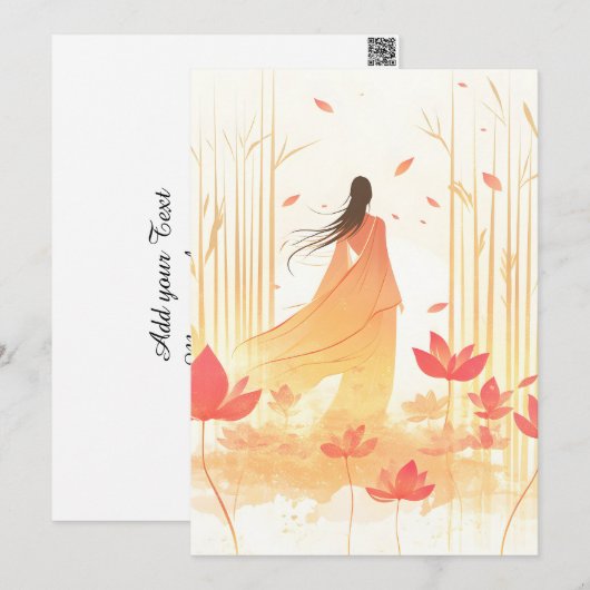 Serene Blossom Lotus Garden Feestdagenkaart (Voorkant / Achterkant)