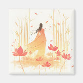 Serene Blossom Lotus Garden Magneet (Voorkant)