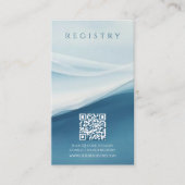 Serene Blue Abstract Beach Wedding Regirstry Informatiekaartje (Voorkant)