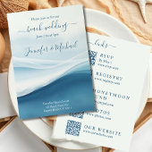 Serene Blue Beach Wedding-All In One Kaart