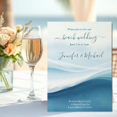 Serene Blue Beach Wedding Kaart