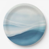 Serene Blue Beach Wedding Papieren Bordje (Voorkant)