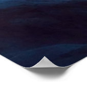 Serene Blue Cosmic Art Lord Shiva Meditatie Poster (Hoek)