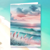 Serene Blue en Roze Kust Uitzicht Jubileum