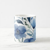 Serene Blue Floral Koffiemok (Center)
