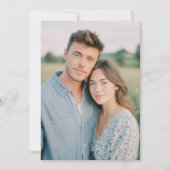 Serene Blue Floral Photo Kaart (Voorkant)