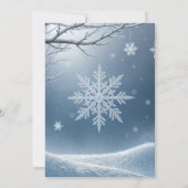Serene Blue Frosty Elegance Kerstfeest Kaart (Achterkant)