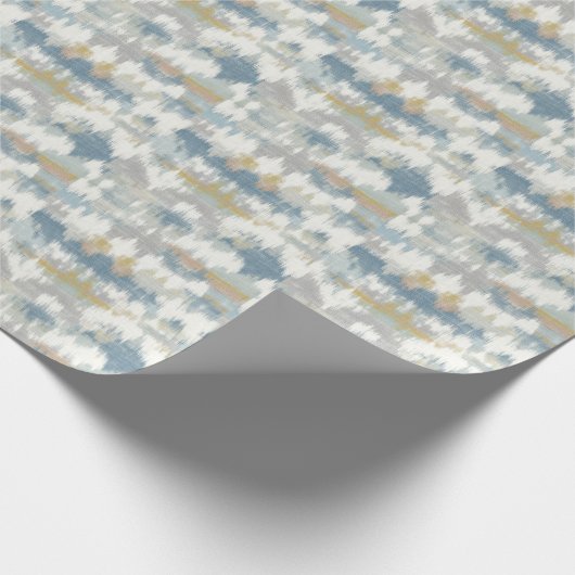 Serene Blue Gray Cloud Waves Cadeaupapier (Hoek)