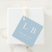 Serene Blue Initials Thank You Bedankjes Labels (In situ)