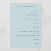Serene Blue Lighthouse Wedding Ceremony Programmakaart (Achterkant)