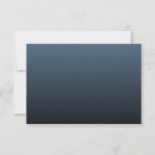 Serene Blue Minimalist RSVP Kaartje (Achterkant)