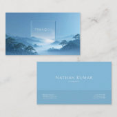 Serene Blue Mist Mountain Valley Clean Frame Visitekaartje (Voorkant / Achterkant)