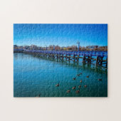 Serene Blue Pier Puzzel (Horizontaal)