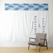 Serene Blue Pine Trees Wandkleed (In Situ (horizontaal))