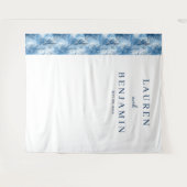 Serene Blue Pine Trees Wandkleed (Voorkant (horizontaal))