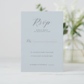 Serene Blue RSVP Card Kaartje (Staand voorkant)
