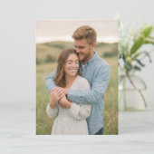 Serene Blue Rustic Photo Kaart (Staand voorkant)