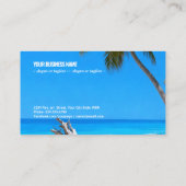 Serene Blue Shore with Palms g876 Visitekaartje (Achterkant)