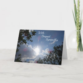 Serene Blue Sky met Sun Sympathy Wenskaart Kaart