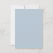 Serene Blue Typografisch RSVP Kaartje (Achterkant)