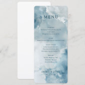 Serene Blue Watercolor Menu (Voorkant / Achterkant)