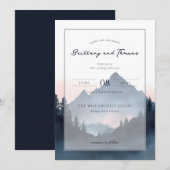 Serene Blue Watercolor Mountain Landscape Kaart (Voorkant / Achterkant)