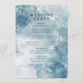 Serene Blue Watercolor Wedding Ceremony Programmakaart (Achterkant)
