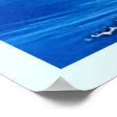 Serene Blue Wave Splashes Poster (Hoek)