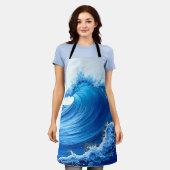 Serene Blue Wave Splashes Schort (Gedragen)