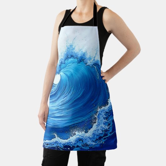 Serene Blue Wave Splashes Schort (Insitu)