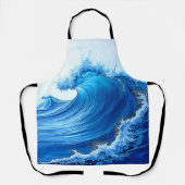 Serene Blue Wave Splashes Schort (Voorkant)