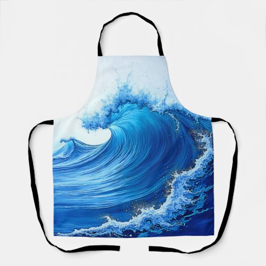 Serene Blue Wave Splashes Schort (Voorkant)