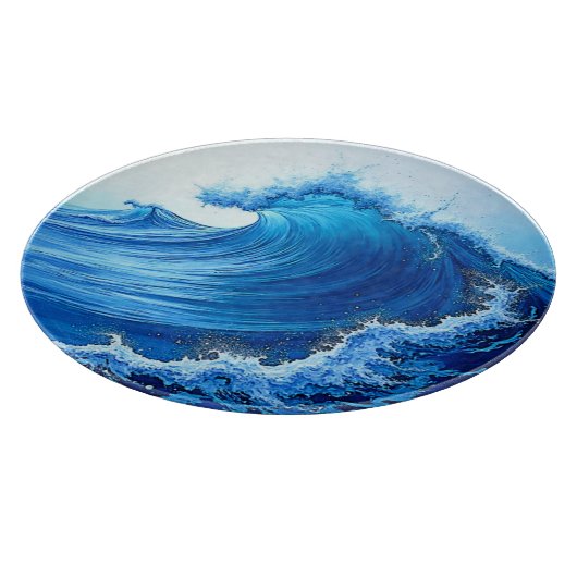 Serene Blue Wave Splashes Snijplank (Hoek)