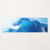 Serene Blue Wave Splashes Yogamat (Achterkant (horizontaal))