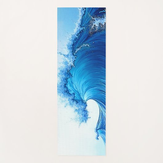 Serene Blue Wave Splashes Yogamat (Voorkant)