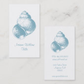 Serene Blue Zee Shell Visitekaartje (Voorkant / Achterkant)