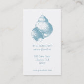 Serene Blue Zee Shell Visitekaartje (Achterkant)