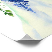 Serene Blues, Bruids Cascading Bouquet 1, Poster (Hoek)