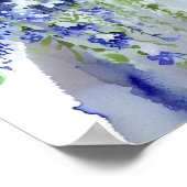 Serene Blues, Bruids Cascading Bouquet 2, Poster (Hoek)